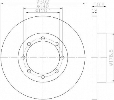 HELLA PAGID 8dd355117281 -  Тормозной диск